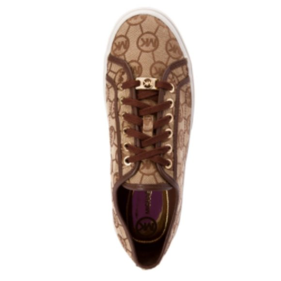 New MICHAEL Kors Women's Monogram Mocha Size 9 M Tan and Brown - Picture 5 of 15